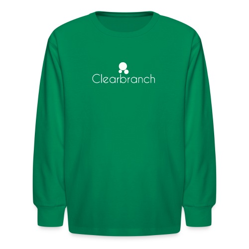 Clearbranch Logo in White - Kids' Long Sleeve T-Shirt