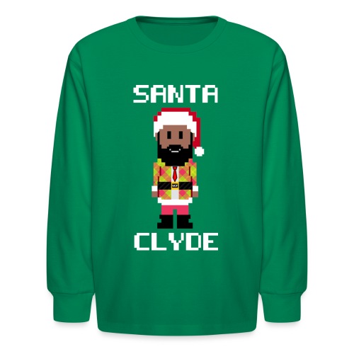 Santa Clyde So Fly (8-Bit) - Kids' Long Sleeve T-Shirt