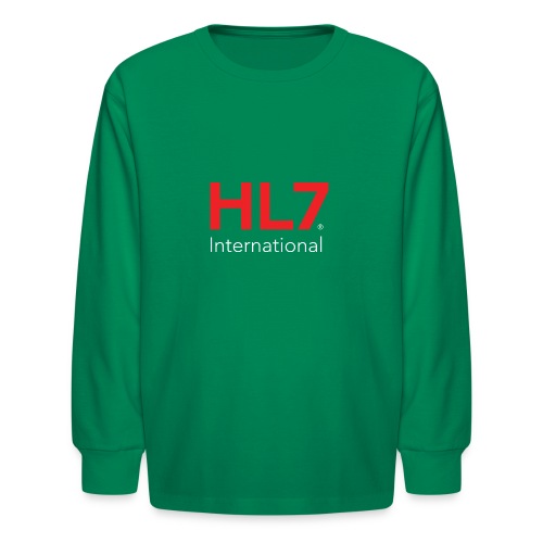 HL7 International Logo - Reverse - Kids' Long Sleeve T-Shirt