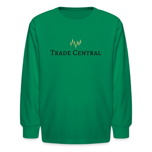 Black Trade Central - Center Chest - Kids' Long Sleeve T-Shirt