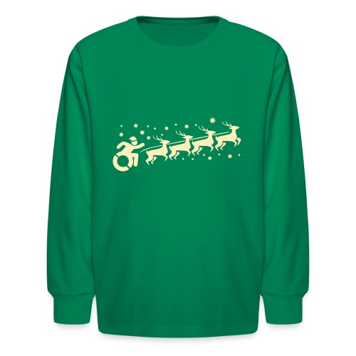 WheelChair Santa especially for Christmas - Kids' Long Sleeve T-Shirt