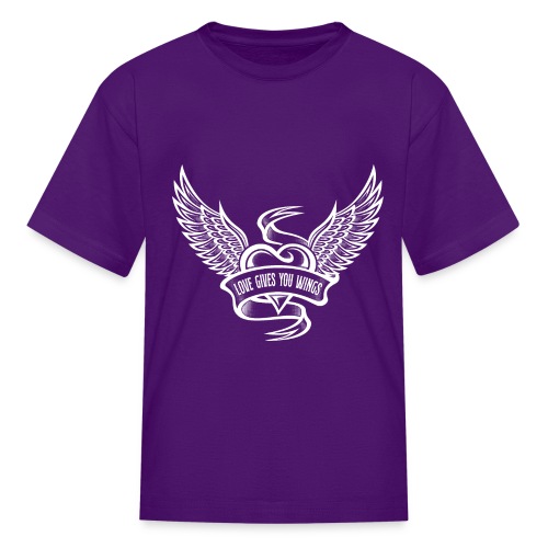 Love Gives You Wings, Heart With Wings - Kids' T-Shirt
