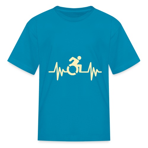 Wheelchair user with a heartbeat * - Kids' T-Shirt
