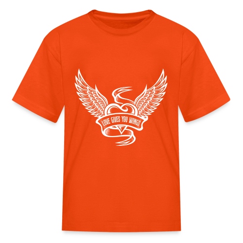 Love Gives You Wings, Heart With Wings - Kids' T-Shirt