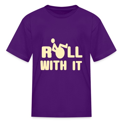 This is how a wheelchair user roll with it - Kids' T-Shirt