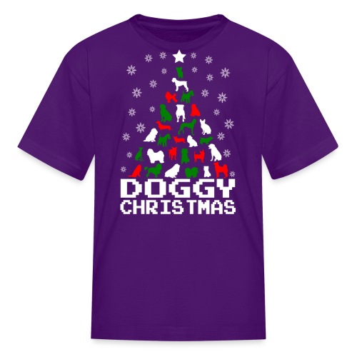 Doggy Christmas Tree - Kids' T-Shirt