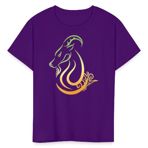 Capricorn Zodiac Sea Goat Astrology Logo - Kids' T-Shirt