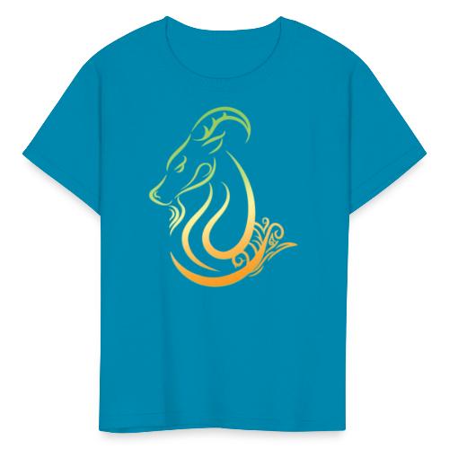 Capricorn Zodiac Sea Goat Astrology Logo - Kids' T-Shirt