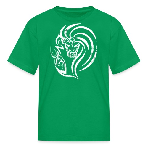 Fierce Lion Logo in White - Kids' T-Shirt