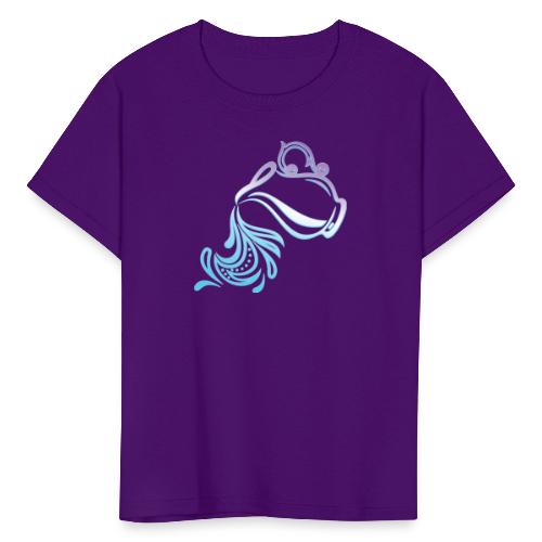 Aquarius Zodiac Air Sign Water Bearer Logo - Kids' T-Shirt