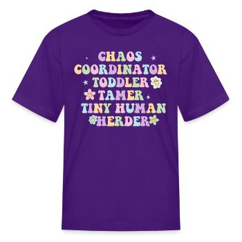 Chaos Coordinator Toddler - Kid's T-Shirt - purple - Front