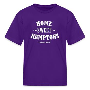 Home Sweet Hamptons White Lettering - Kid's T-Shirt - purple - Front