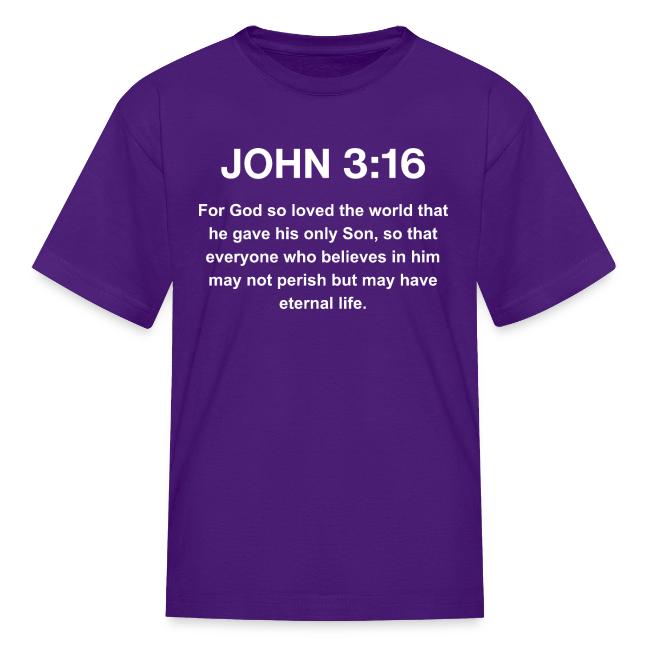 John 3:16 Christian Apparel – White