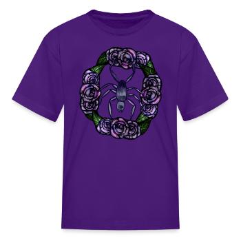 Spider - Kid's T-Shirt - purple - Front
