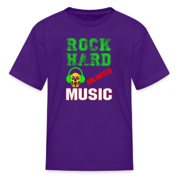 ROCK HARD UNLIMITED MUSIC - Kid's T-Shirt - purple - Front