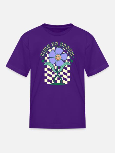 time to bloom - Kid's T-Shirt - purple