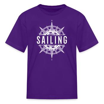 Sailing Comapss Rose - Kid's T-Shirt - purple - Front