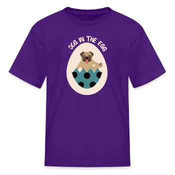 Dog in the egg Easter Egg - Kid's T-Shirt - purple - Front