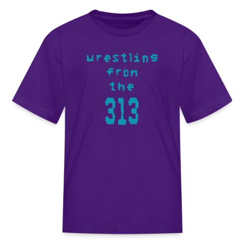 Wrestling from the 313 (Teal) - Kid's T-Shirt