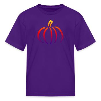 Pumpkin - Retro - Kid's T-Shirt - purple - Front