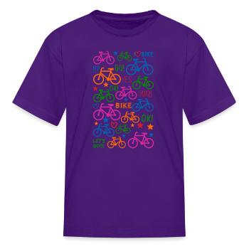 Bike - Kid's T-Shirt - purple - Front