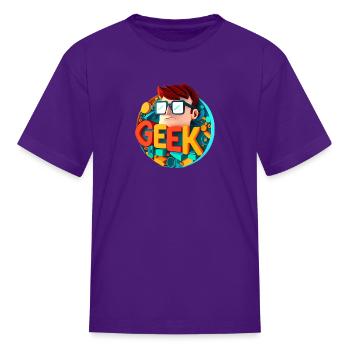 "Geek" - Kid's T-Shirt - purple - Front