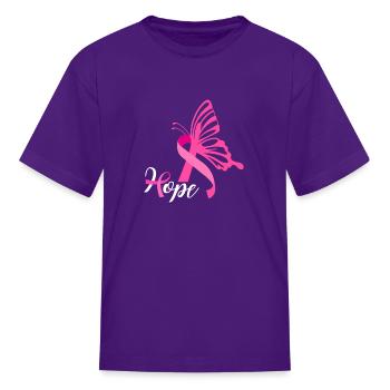 breast cancer - Kid's T-Shirt - purple - Front