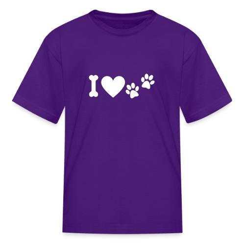 I Love Dog Prints - Kid's T-Shirt
