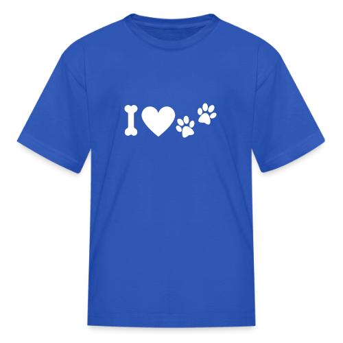 I Love Dog Prints - Kid's T-Shirt