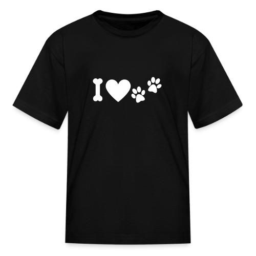 I Love Dog Prints - Kid's T-Shirt