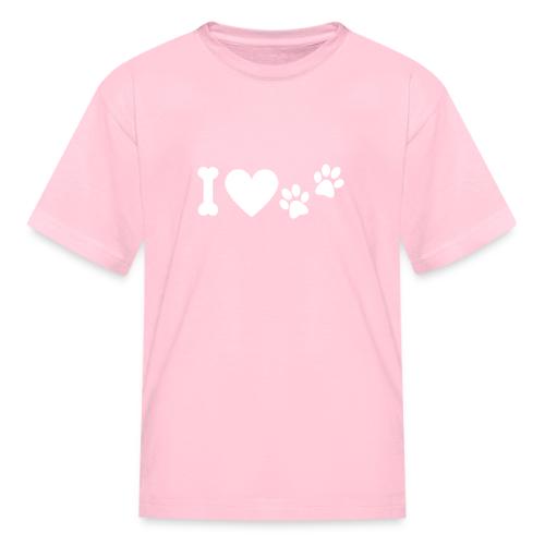 I Love Dog Prints - Kid's T-Shirt