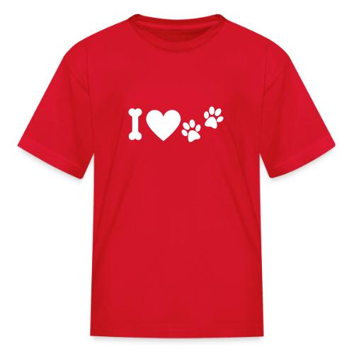 I Love Dog Prints - Kid's T-Shirt
