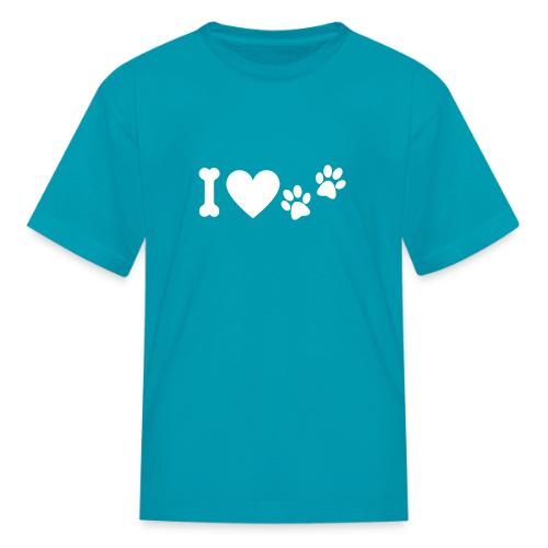 I Love Dog Prints - Kid's T-Shirt