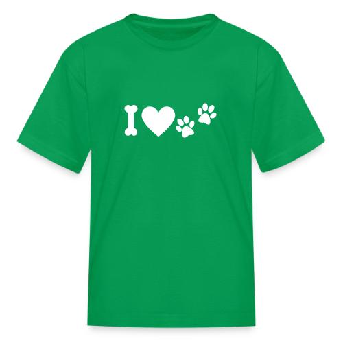 I Love Dog Prints - Kid's T-Shirt