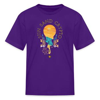 Sun Sand Crypto - Kid's T-Shirt - purple - Front