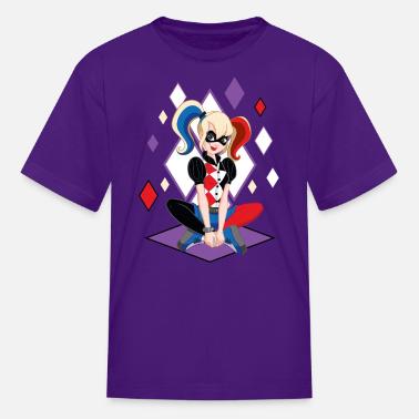 T-shirt Fille Harley Quinn DC Super Hero Girls – Typographie Stylée, Col Et Manches à Fronces – 100% Coton - 9