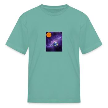 Cosmic Space Adventure Design - Kid's T-Shirt - aquatic - Front