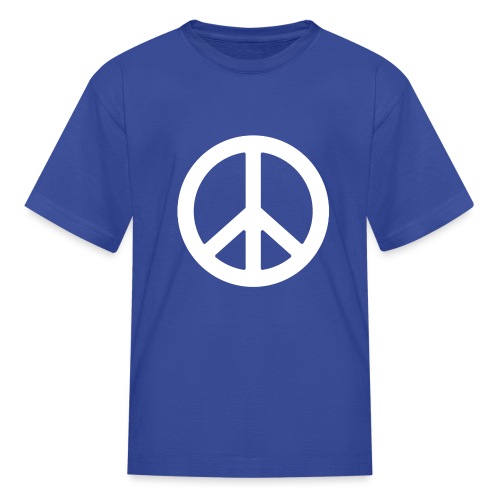 Big White Peace Symbol - Kids' T-Shirt