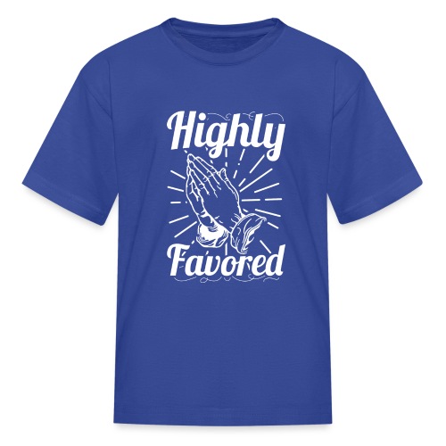 Highly Favored - Alt. Design (White Letters) - Kids' T-Shirt