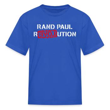 Rand Paul Revolution - Kid's T-Shirt - royal blue - Front