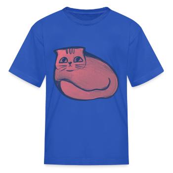 cat loaf - Kid's T-Shirt - royal blue - Front