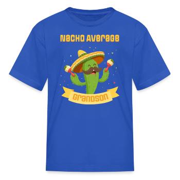 Nacho Average Grandson Mexican Guitar - Kid's T-Shirt - royal blue - Front