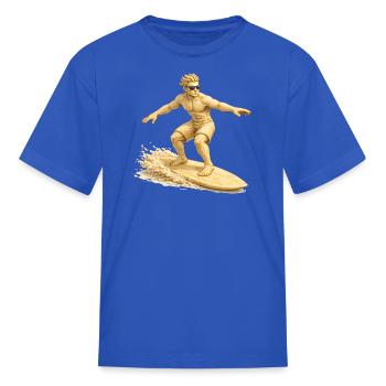 Sand Surfer on a Surfboard - Kid's T-Shirt - royal blue - Front