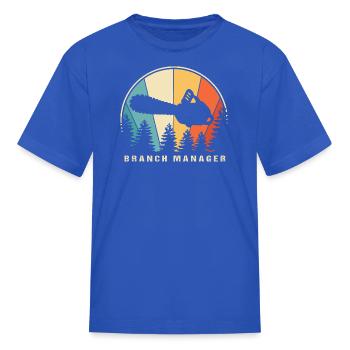 Chainsaw Craftsman Woodcutter - Kid's T-Shirt - royal blue - Front