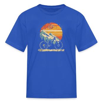 Mountain Bike Lover Vintage - Kid's T-Shirt - royal blue - Front