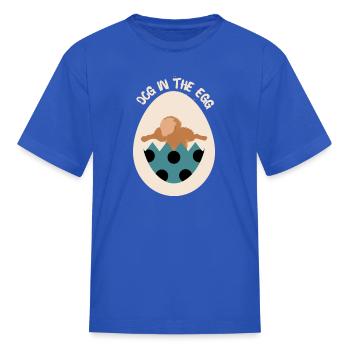 Dog in the egg Easter Egg - Kid's T-Shirt - royal blue - Front