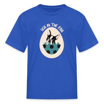 Dog in the egg Easter Egg - Kid's T-Shirt - royal blue - Front