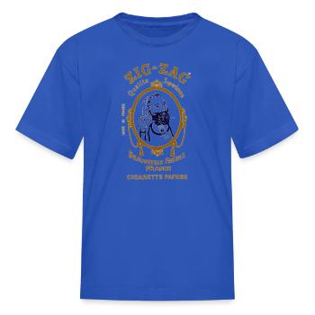 Zig Zag Papers - Kid's T-Shirt - royal blue - Front