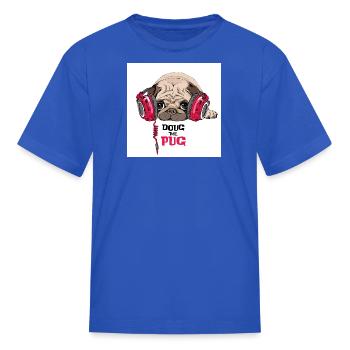 Doug the Pug - Kid's T-Shirt - royal blue - Front