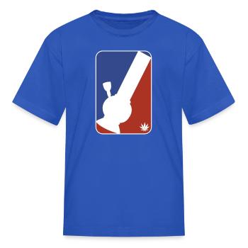 Major League Bong Marijuana Weed 420 Stoner Humor - Kid's T-Shirt - royal blue - Front